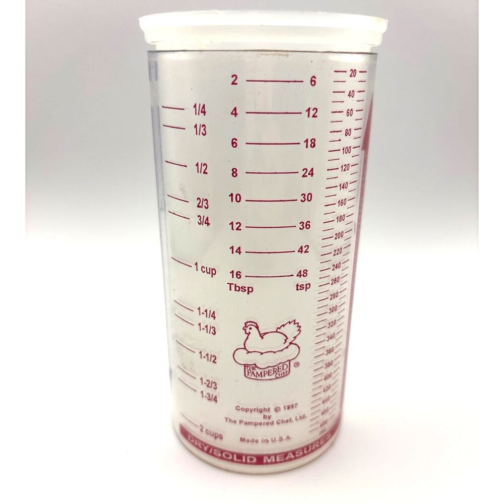 Vintage Pampered Chef ‘Measure All’ 2 Cup Wet Dry Liquid Solid Measuring Cup